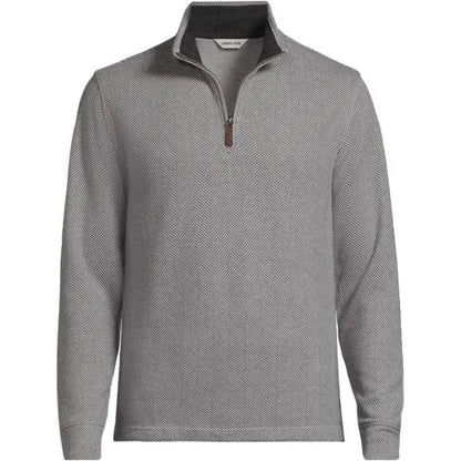 Men's Bedford Rib Casual Quarter Zip Pullover Sweater