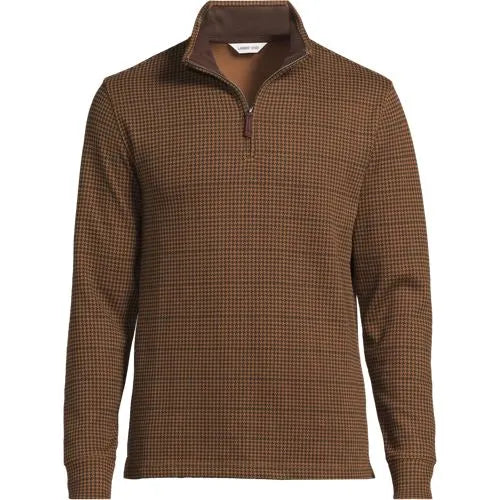 Men's Bedford Rib Casual Quarter Zip Pullover Sweater