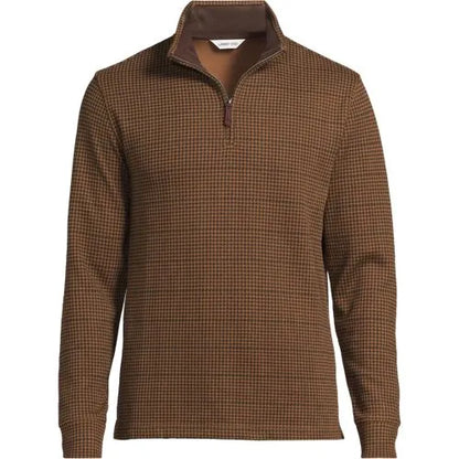 Men's Bedford Rib Casual Quarter Zip Pullover Sweater