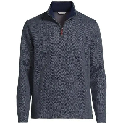 Men's Bedford Rib Casual Quarter Zip Pullover Sweater