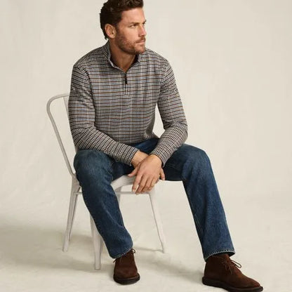 Men's Bedford Rib Casual Quarter Zip Pullover Sweater