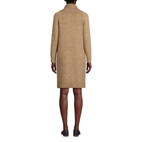 Women's Cozy Lofty Cowl Neck Sweater Dress