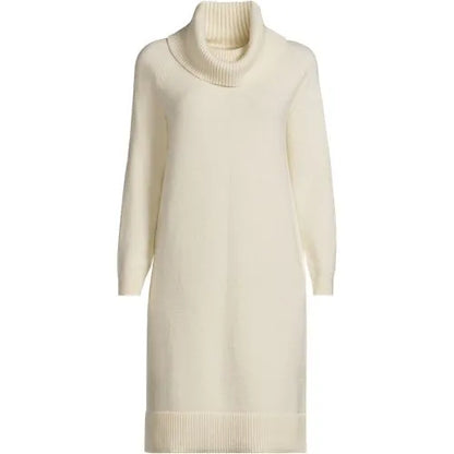 Women's Cozy Lofty Cowl Neck Sweater Dress