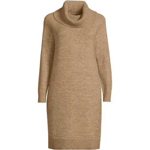 Women's Cozy Lofty Cowl Neck Sweater Dress
