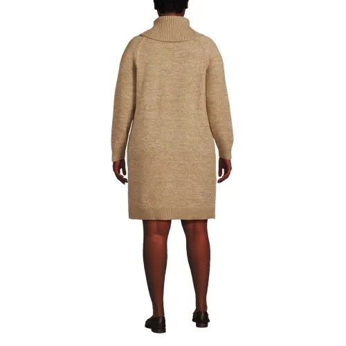 Women's Cozy Lofty Cowl Neck Sweater Dress