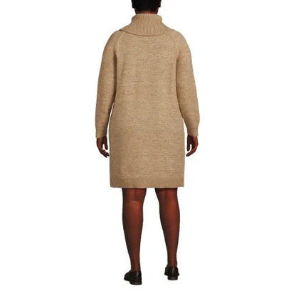 Women's Cozy Lofty Cowl Neck Sweater Dress