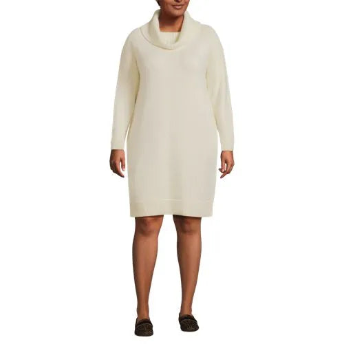 Women's Cozy Lofty Cowl Neck Sweater Dress