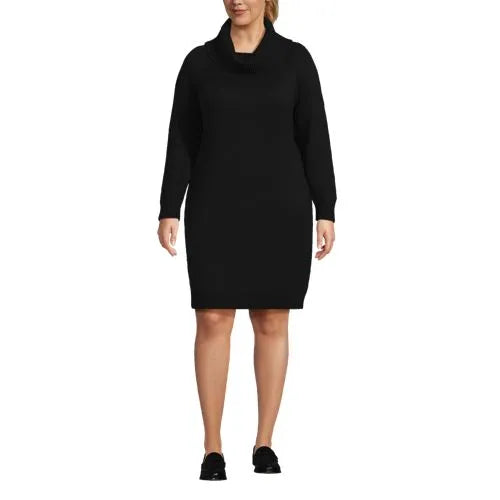 Women's Cozy Lofty Cowl Neck Sweater Dress