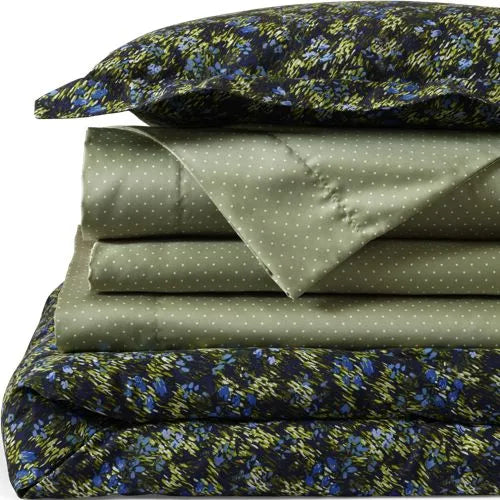 300 Thread Count Cotton Smooth Percale Printed Comforter