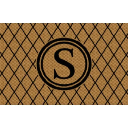 Matterly Neighburly Monogrammed Doormat Argyle