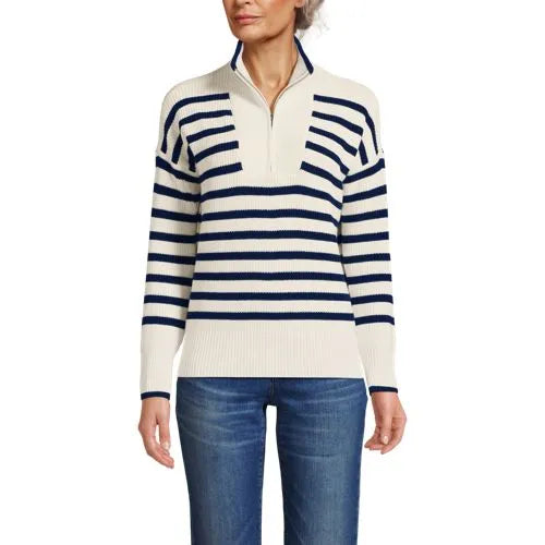 Women's Drifter Cotton Quarter Zip Pullover Sweater