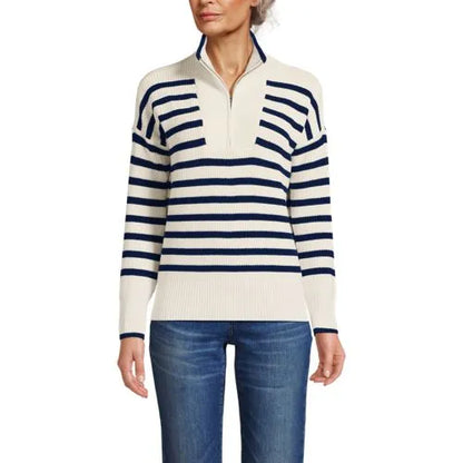 Women's Drifter Cotton Quarter Zip Pullover Sweater