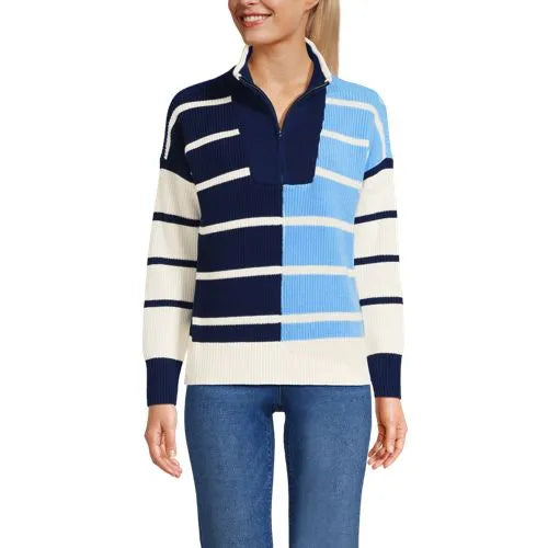 Women's Drifter Cotton Quarter Zip Pullover Sweater