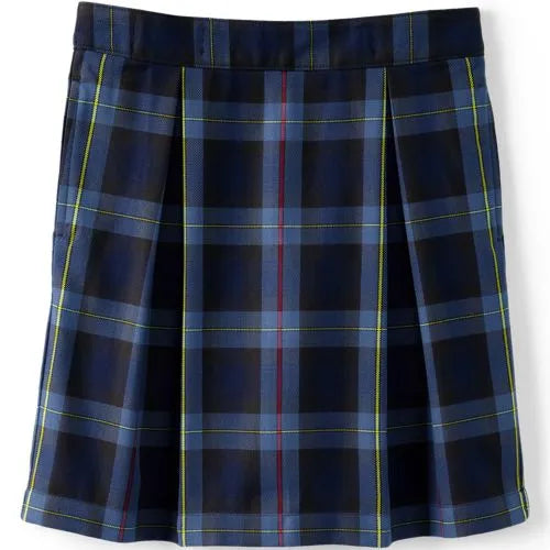 School Uniform Girls Plaid Skort Top of Knee