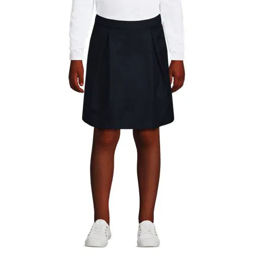 Girls Solid Pleated Skort Top of Knee