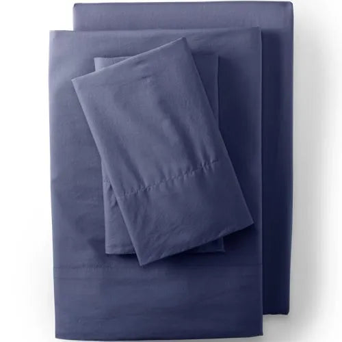 Essential Garment Washed Cotton Percale Bed Sheet Set