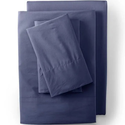 Essential Garment Washed Cotton Percale Bed Sheet Set