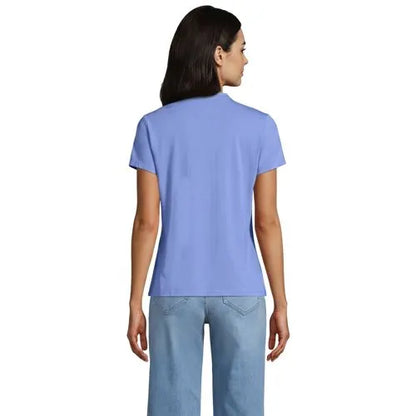 Women's Lightweight Jersey Button Pintuck Top