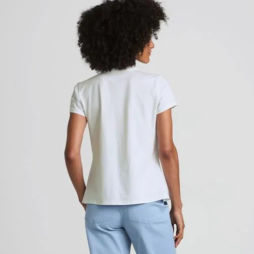 Women's Lightweight Jersey Button Pintuck Top