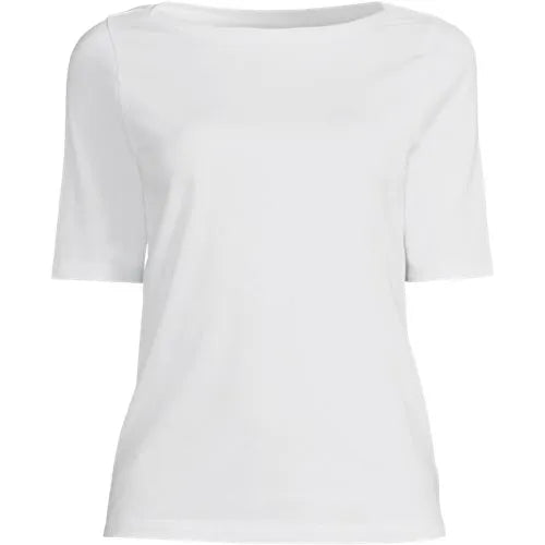 Women's Plus Size Supima Boatneck Top