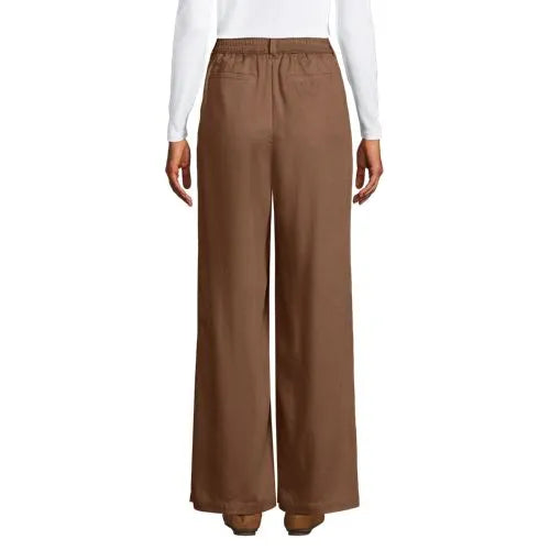 Women's High Rise TENCEL™ Fiber Pleated Wide Leg Pants