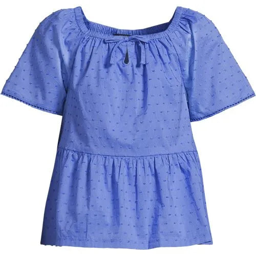 Girls Flutter Sleeve Tiered Peasant Top