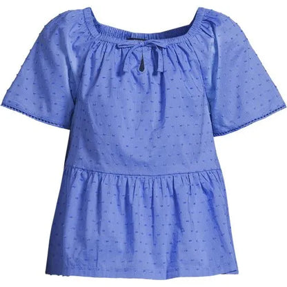 Girls Flutter Sleeve Tiered Peasant Top