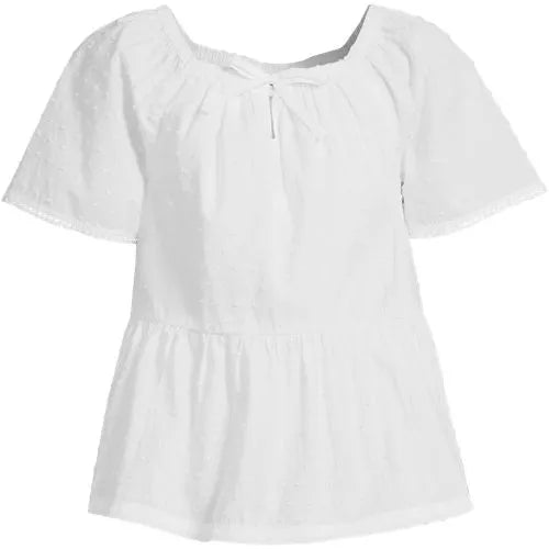 Girls Flutter Sleeve Tiered Peasant Top