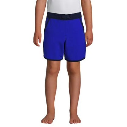 Boys Active Stretch Curved Hem Long Board Short