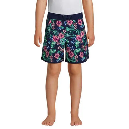 Boys Active Stretch Curved Hem Long Board Short