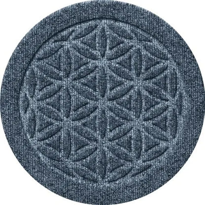 Matterly Waterblock 12" Round Flower of Life Plant Trivet - Set of 4