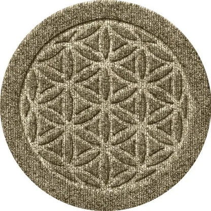 Matterly Waterblock 12" Round Flower of Life Plant Trivet - Set of 4