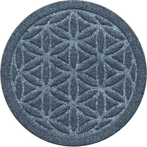 Matterly Waterhog® 17" Round Flower of Life Plant Trivet - Set of 2