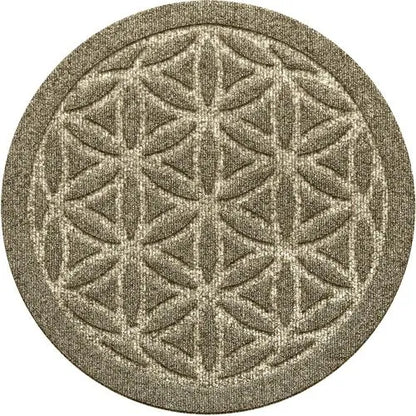 Matterly Waterhog® 17" Round Flower of Life Plant Trivet - Set of 2