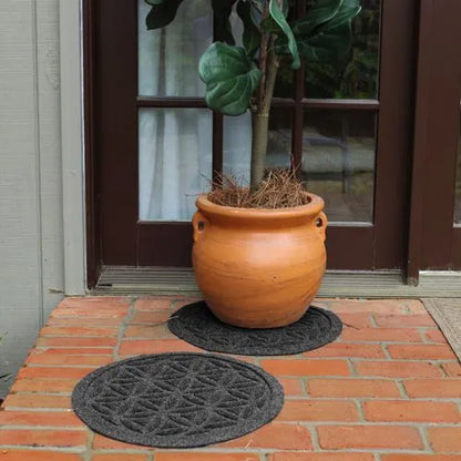 Matterly Waterhog® 17" Round Flower of Life Plant Trivet - Set of 2