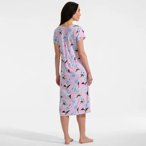 Women's Cooling Cap Sleeve Midi Nightgown
