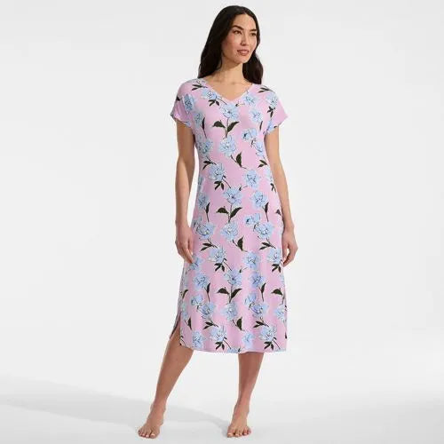 Women's Cooling Cap Sleeve Midi Nightgown