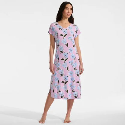 Women's Cooling Cap Sleeve Midi Nightgown