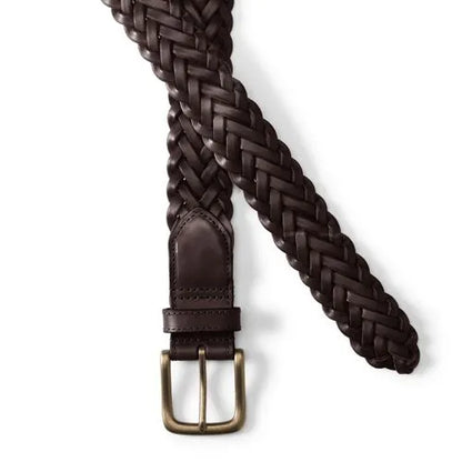 Men's Big Leather Braid Belt