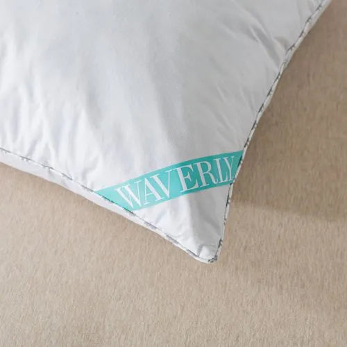 Waverly 300 Thread Count Cotton White Duck Down and Feather Bed Pillow