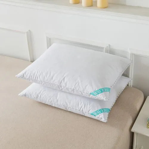 Waverly 300 Thread Count Cotton White Duck Down and Feather Bed Pillow