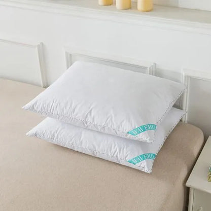Waverly 300 Thread Count Cotton White Duck Down and Feather Bed Pillow