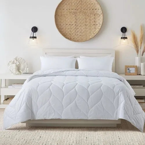 Waverly Cotton White Duck Down and Feather Comforter