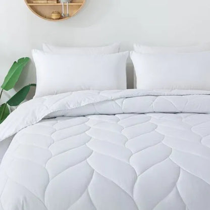 Waverly Cotton White Duck Down and Feather Comforter