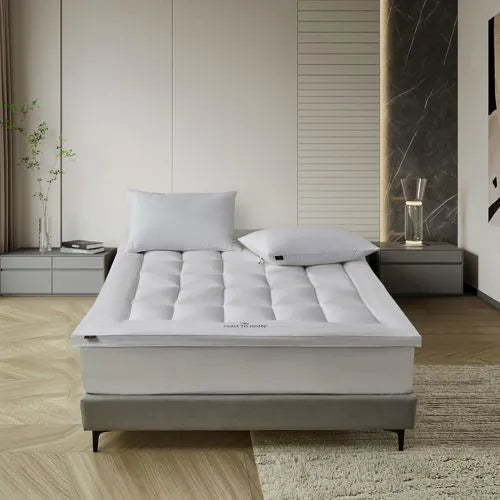 Farm to Home Organic Cotton 2" Gusseted Down Alternative Mattress Topper