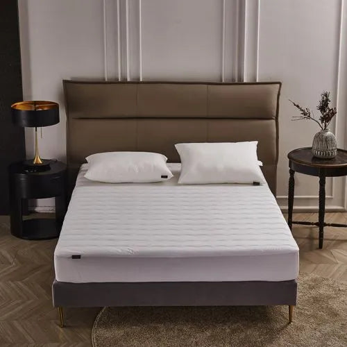 Farm to Home Organic Cotton Classic Wavy Channel Down Alternative Mattress Pad