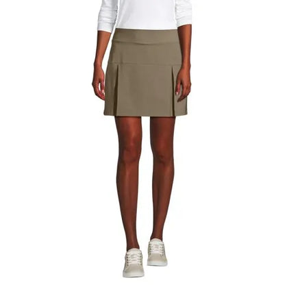 School Uniform Girls Performance Pleated Skort Above the Knee