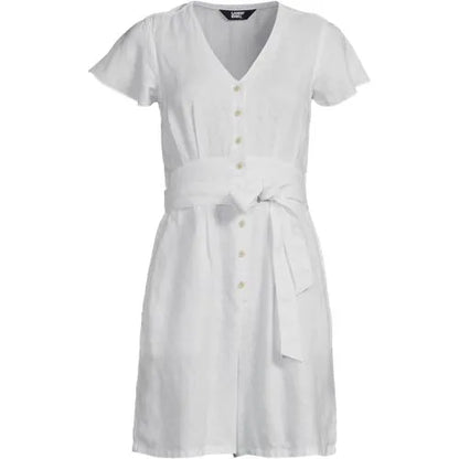 Women's Flutter Sleeve Linen Romper