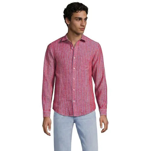 Men's Long Sleeve Linen Shirt