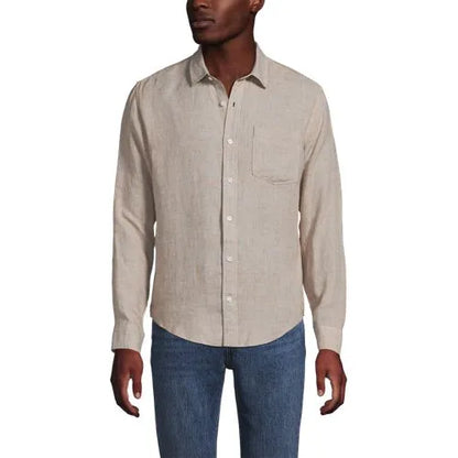 Men's Long Sleeve Linen Shirt